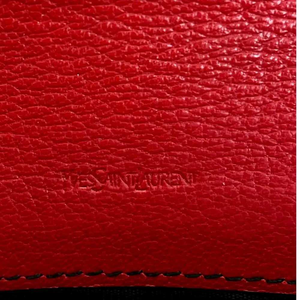 VINTAGE YVES SAINT LAURENT Continental Flap Wallet, Black Leather GUC - Picture 12 of 13